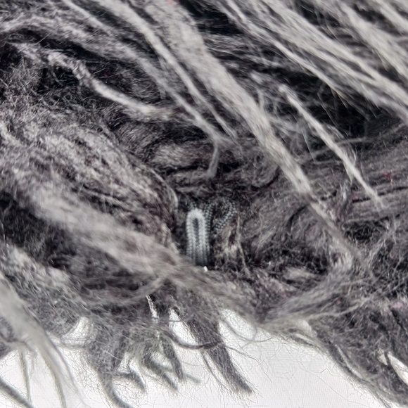 Vintage Y2K Inc Black Shag Faux Fur Vest Small - Picture 8 of 8